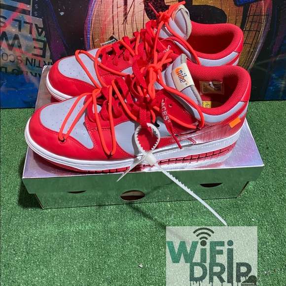 Nike Dunk Low Off-White University Red - Picture 2 of 3